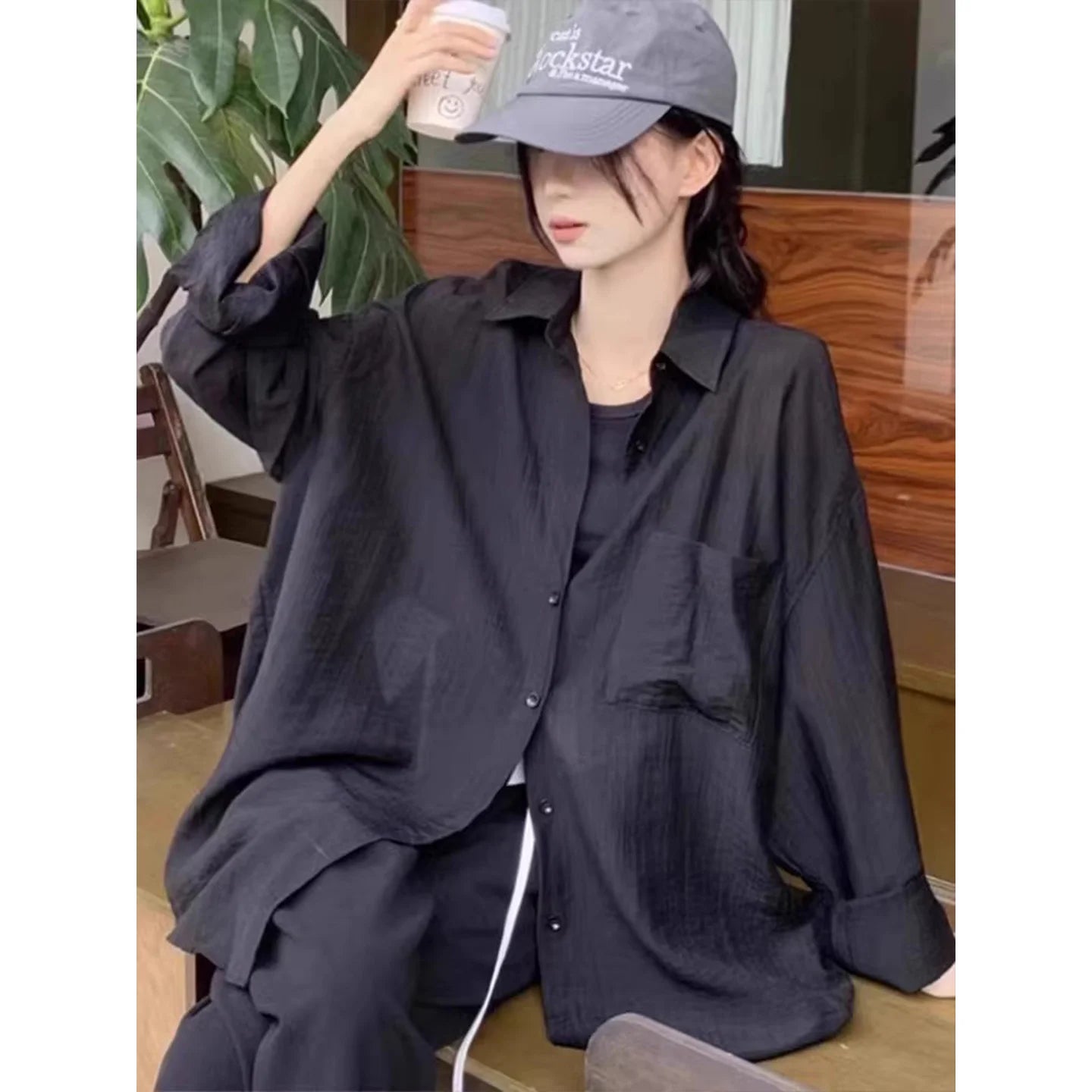 smvp UVカット シアーシャツカーディガン