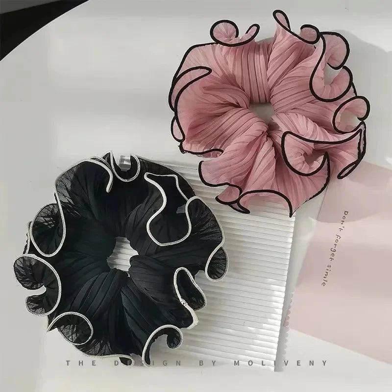 大腸ヘアゴム 無地シュシュ 韓国風