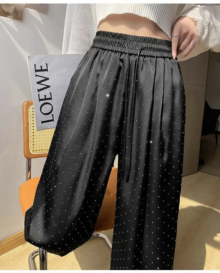 アイスシルク ハイウエストワイドパンツ