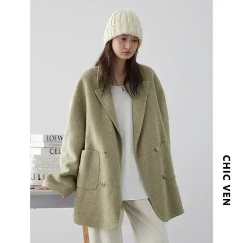 CHIC VEN ウールリバーコート