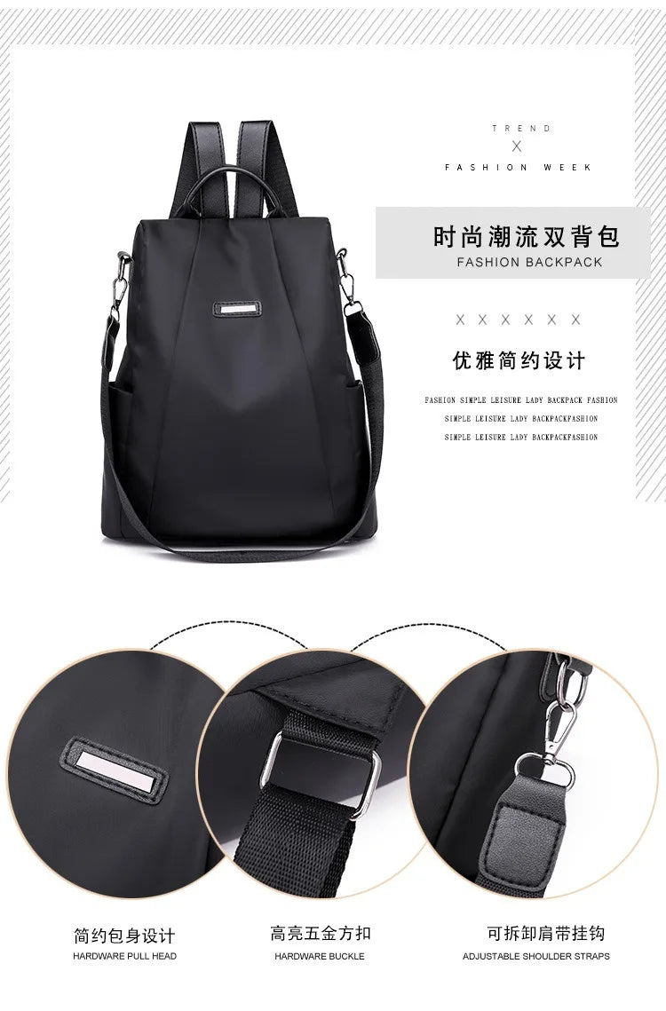 ナイロン 多機能リュック レインカバー付き