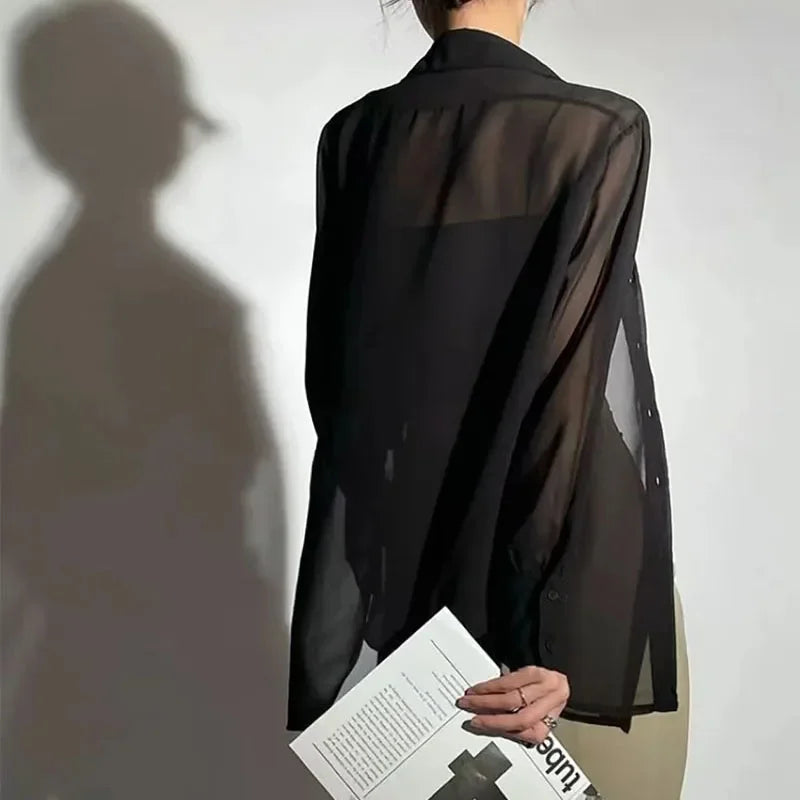 SMVP シアーシフォン 長袖UVカットシャツ