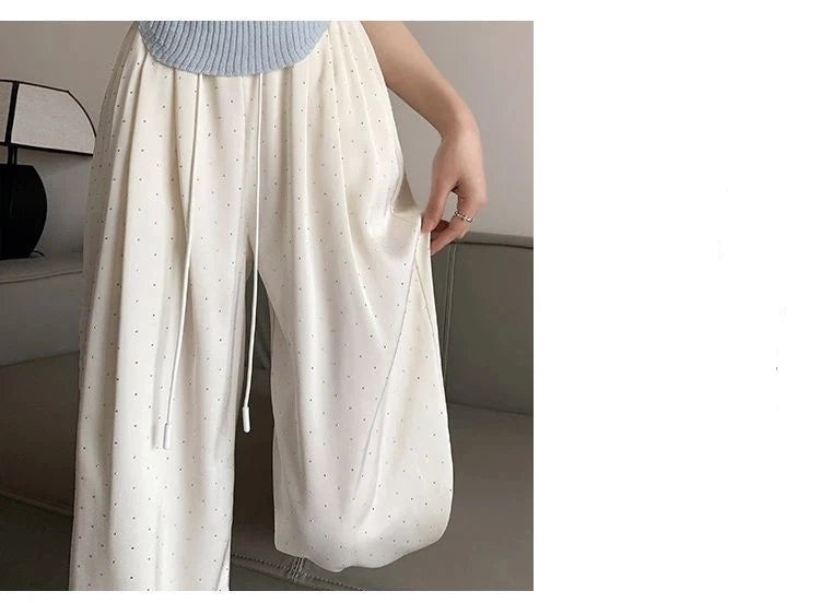 アイスシルク ハイウエストワイドパンツ