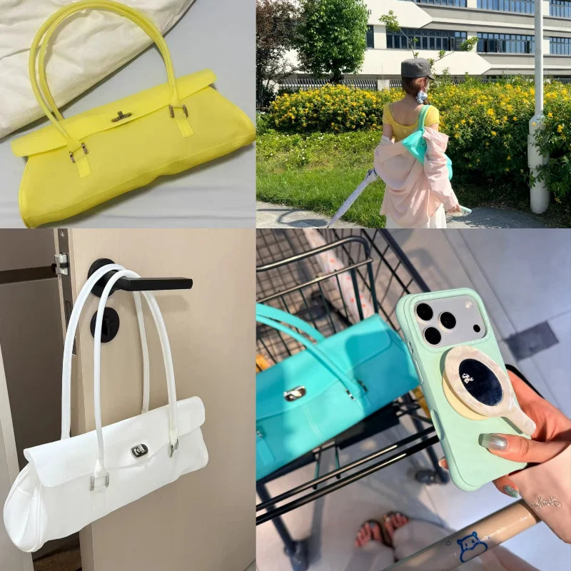 PVC 半透明マカロン ビーチトートバッグ
