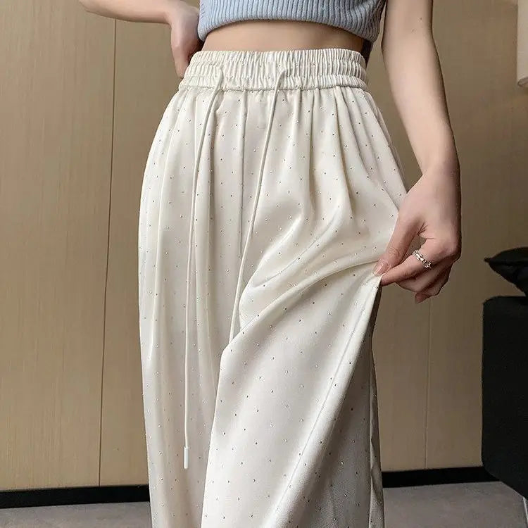 アイスシルク ハイウエストワイドパンツ