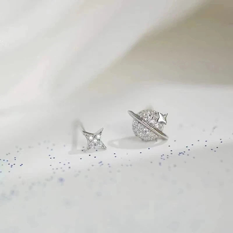 ジルコニア スターピアス シルバーカラー