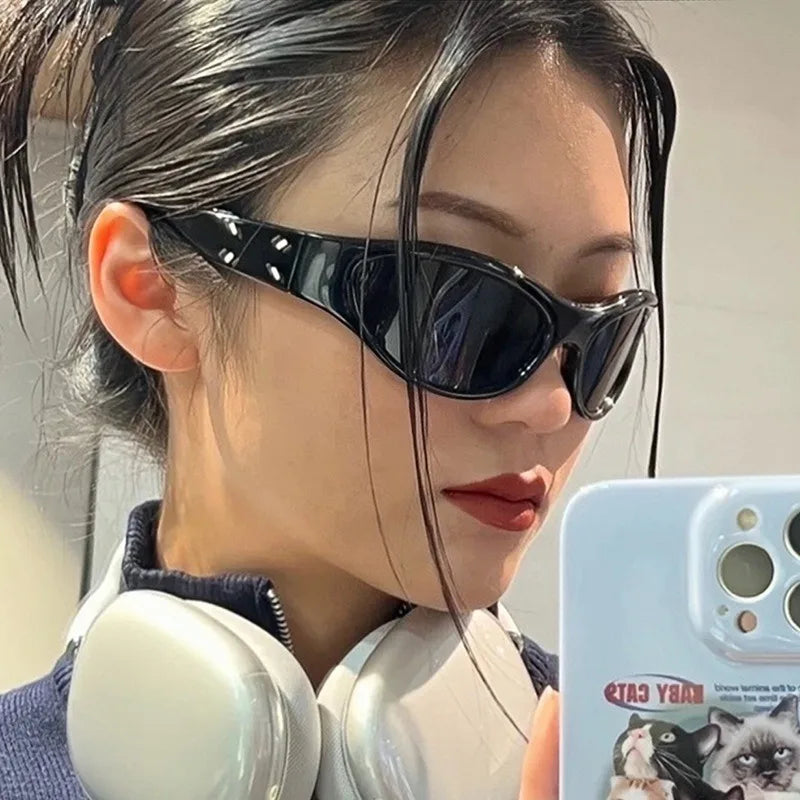 Y2K ラップアラウンド サングラス UV400