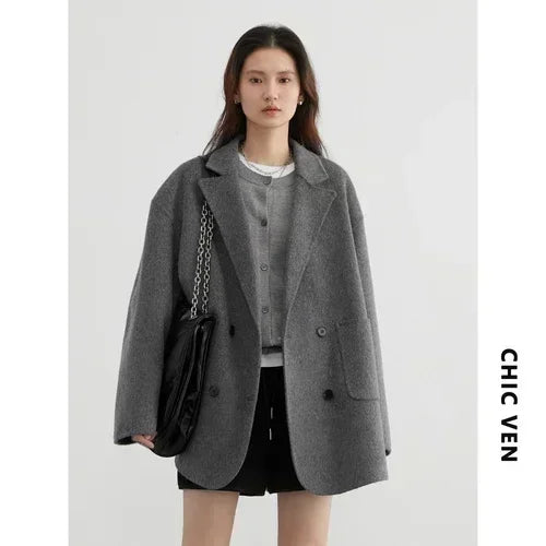 CHIC VEN ウールリバーコート