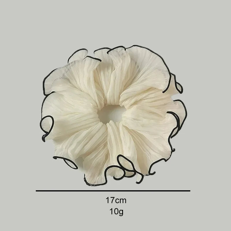 大腸ヘアゴム 無地シュシュ 韓国風