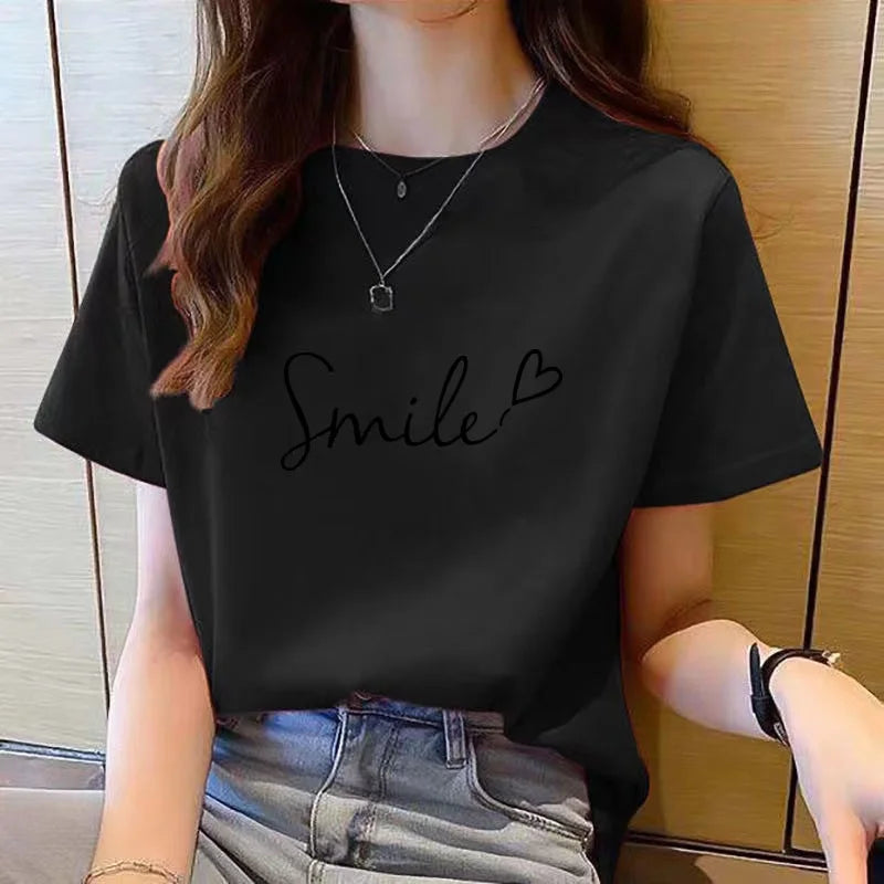 アップリケ キャラクタープリント 半袖Tシャツ