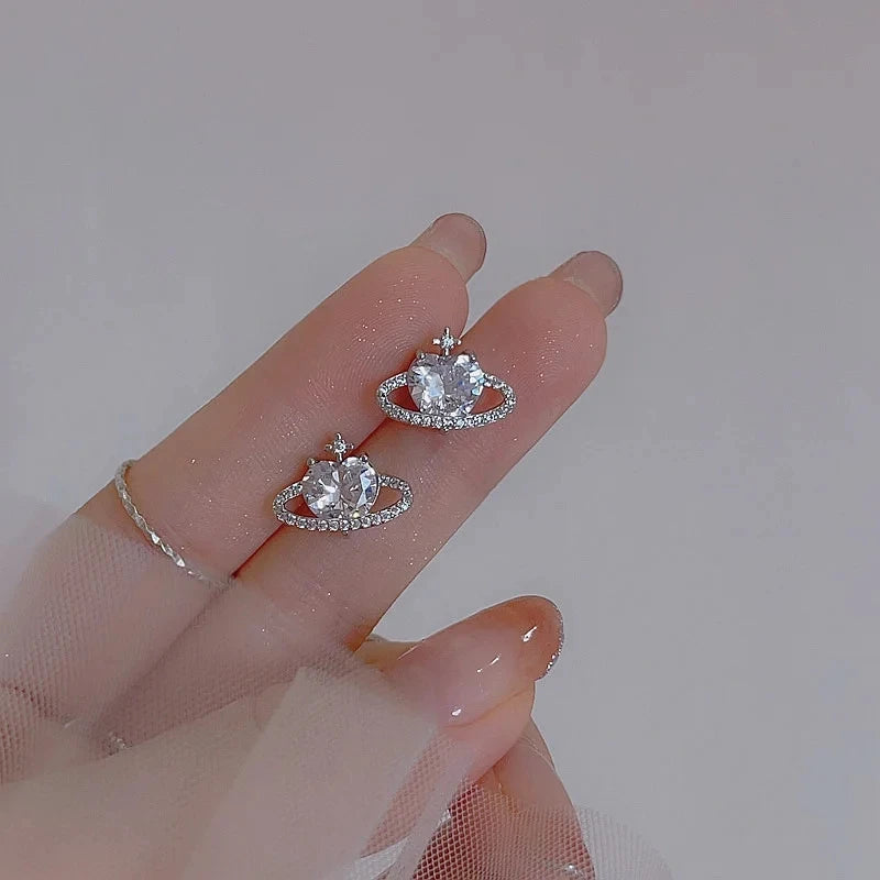 ジルコニア スターピアス シルバーカラー