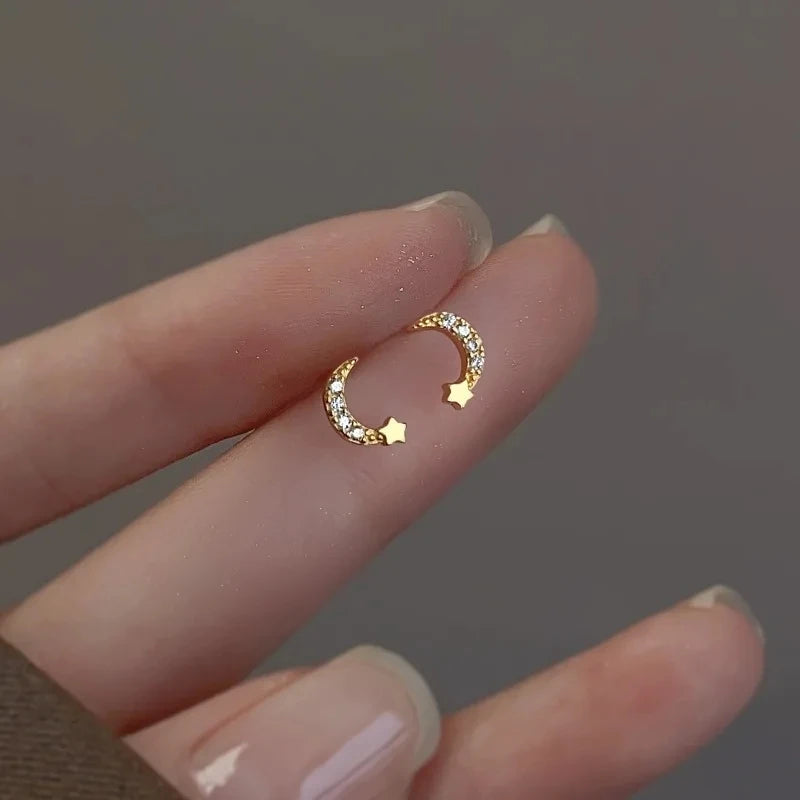 ジルコニア スターピアス シルバーカラー