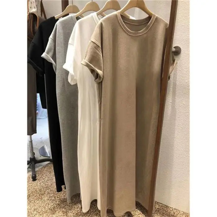 スリット入り ゆったりTシャツワンピース