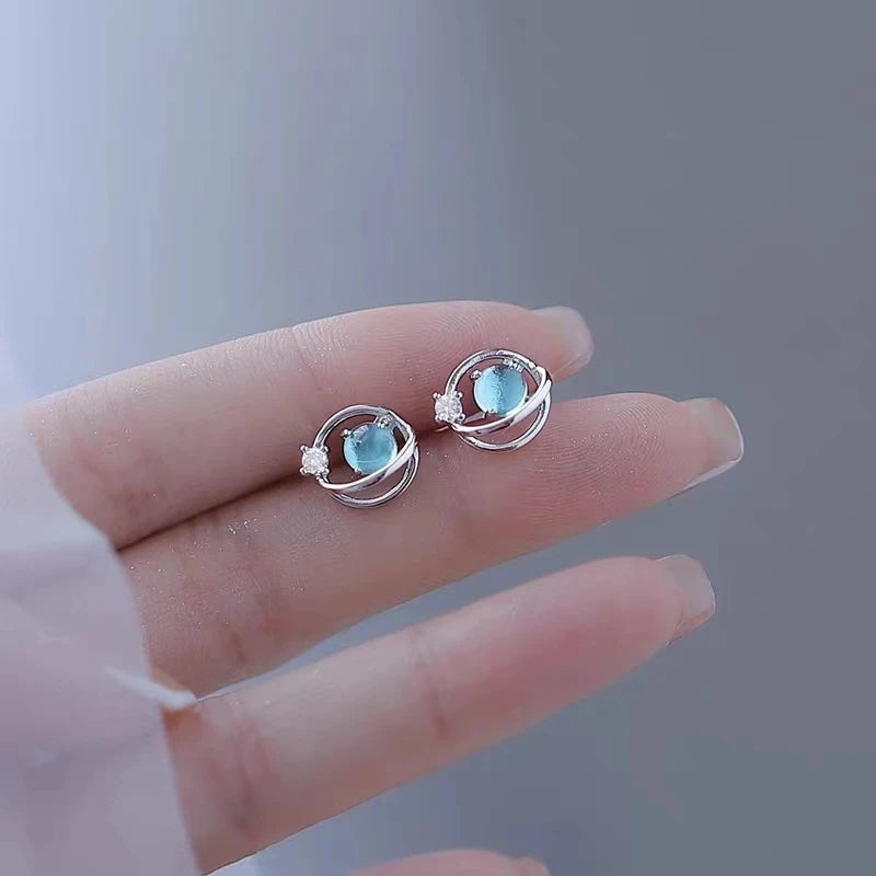 ジルコニア スターピアス シルバーカラー