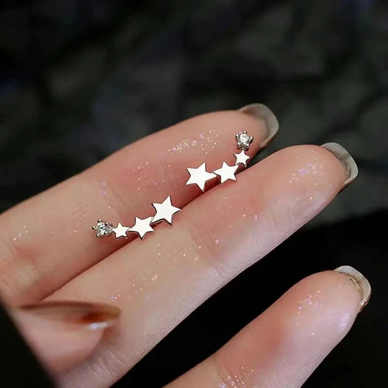 ジルコニア スターピアス シルバーカラー