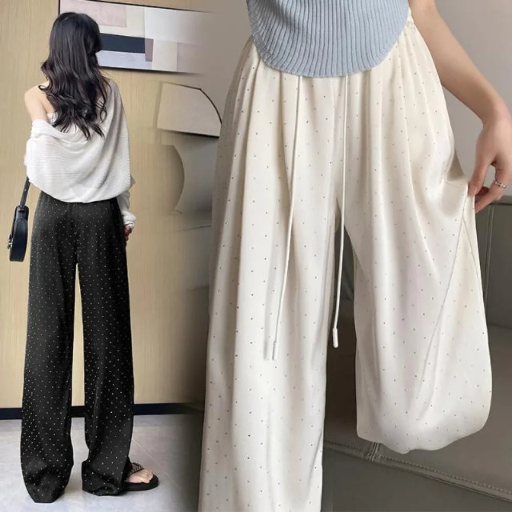 アイスシルク ハイウエストワイドパンツ