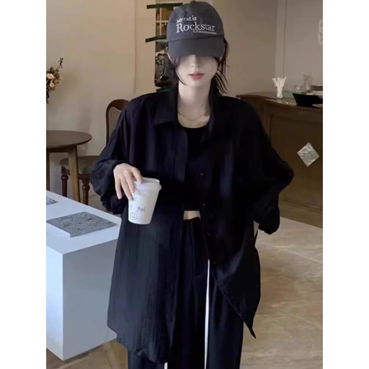 smvp UVカット シアーシャツカーディガン