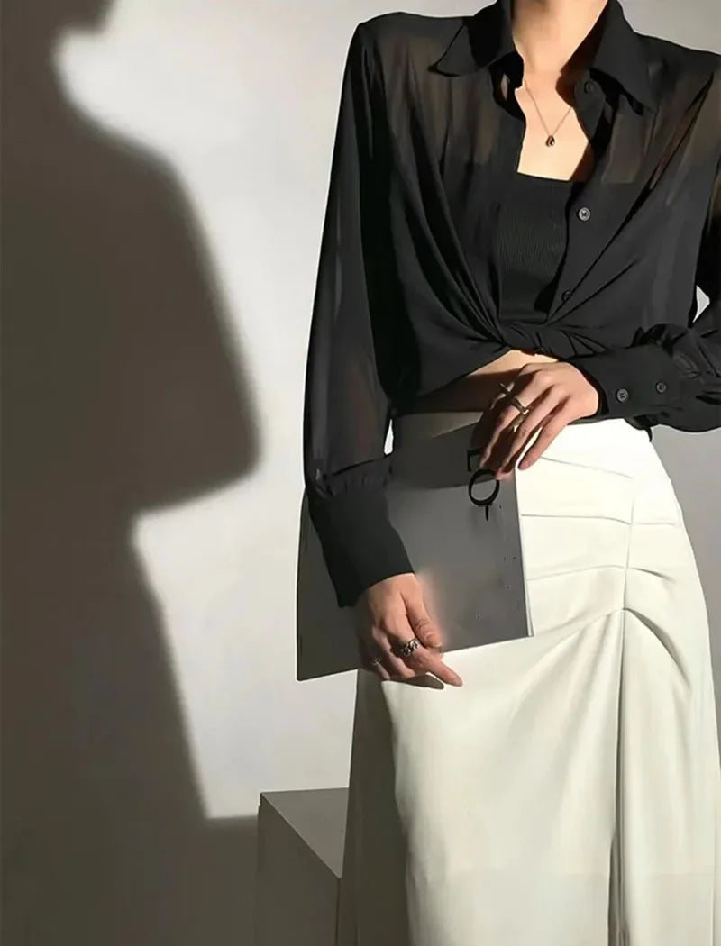 SMVP シアーシフォン 長袖UVカットシャツ
