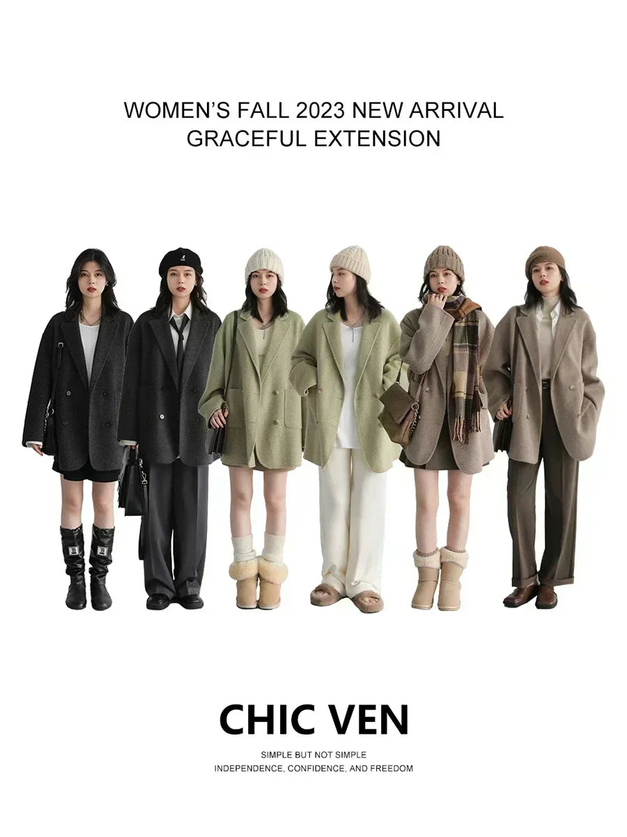 CHIC VEN ウールリバーコート