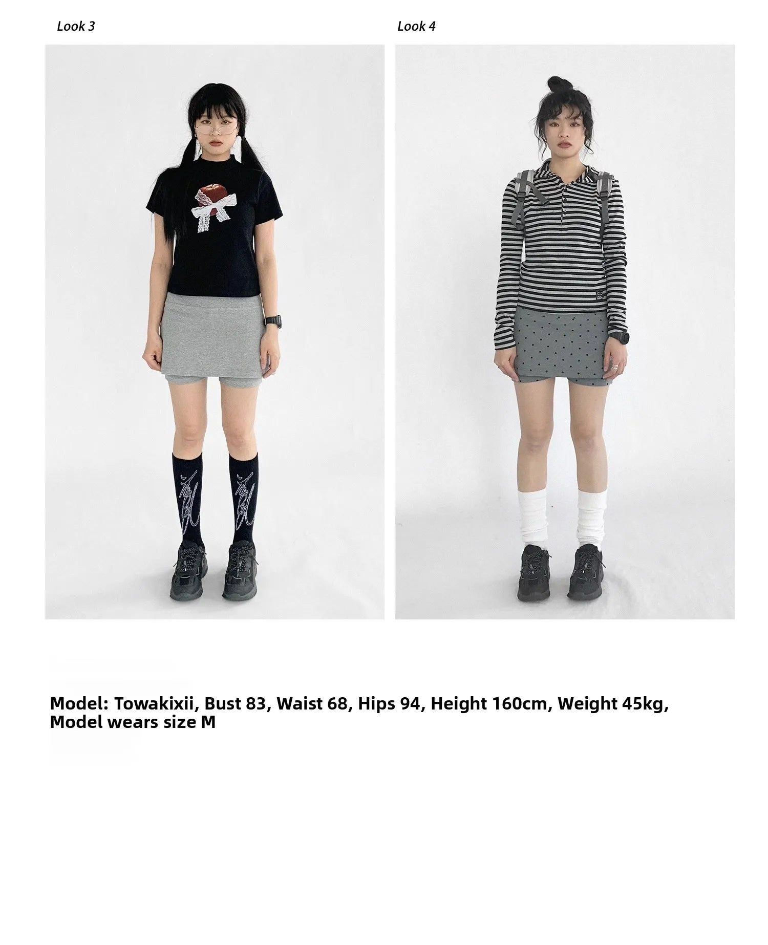 ドット柄 グレー ワイドショートパンツ