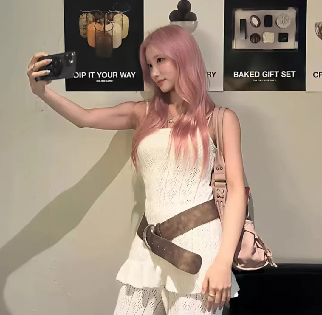 Fancy Club PUレザー レトロ脇抱えバッグ