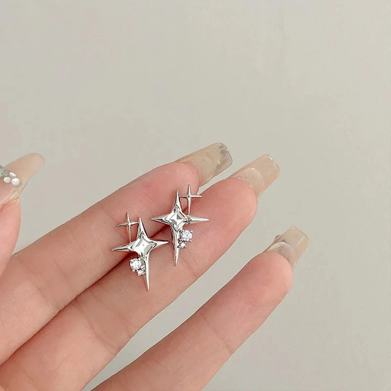 ジルコニア スターピアス シルバーカラー