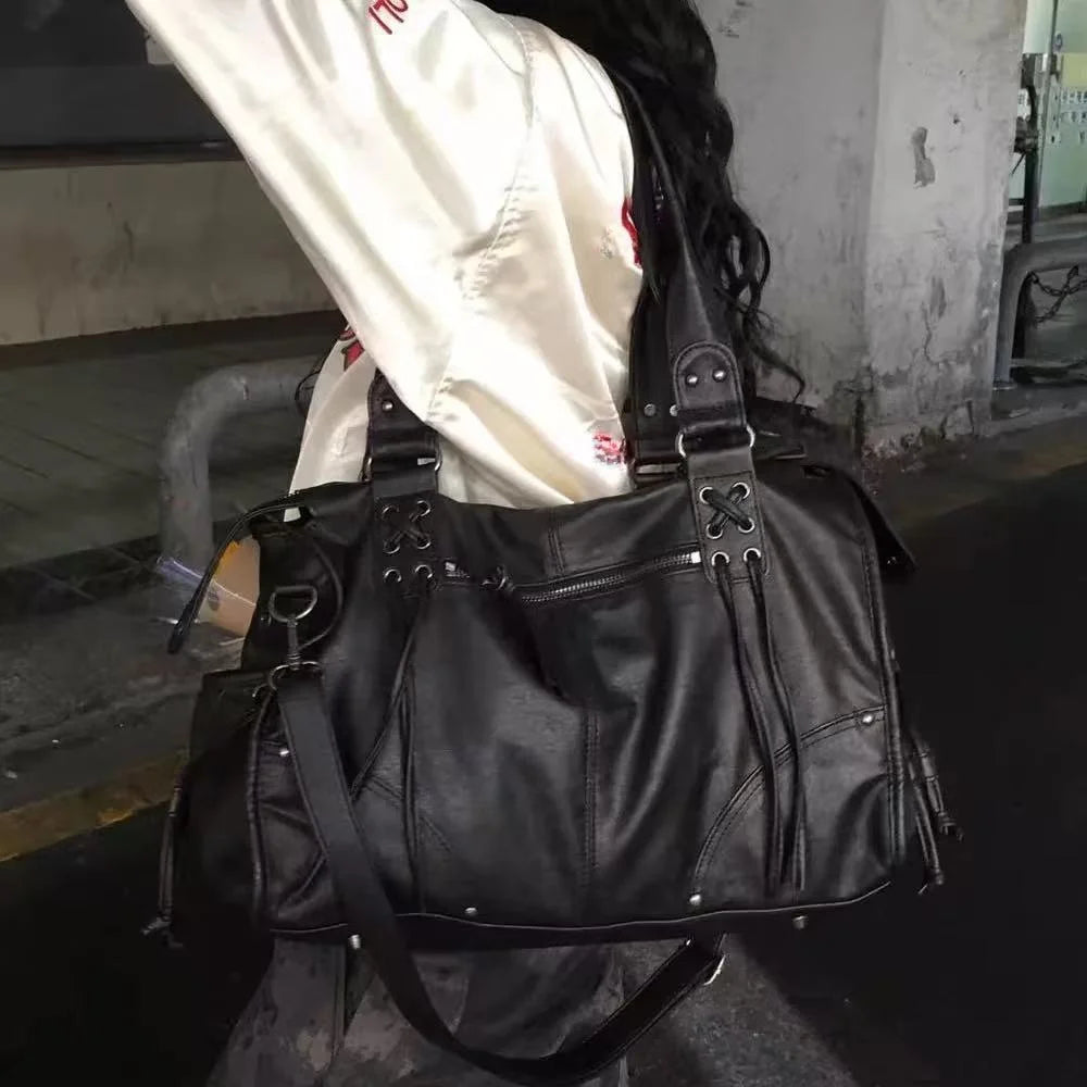 Fancy Club 無地バックル ショルダーバッグ