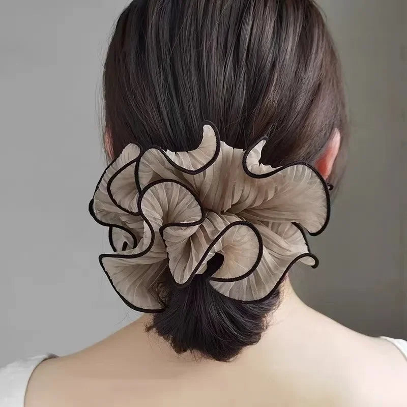 大腸ヘアゴム 無地シュシュ 韓国風